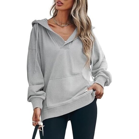 Aerie Blue Light Weight Fleece Pullover Hooded Sweatshirt Womens Size XXS - Picture 1 of 8